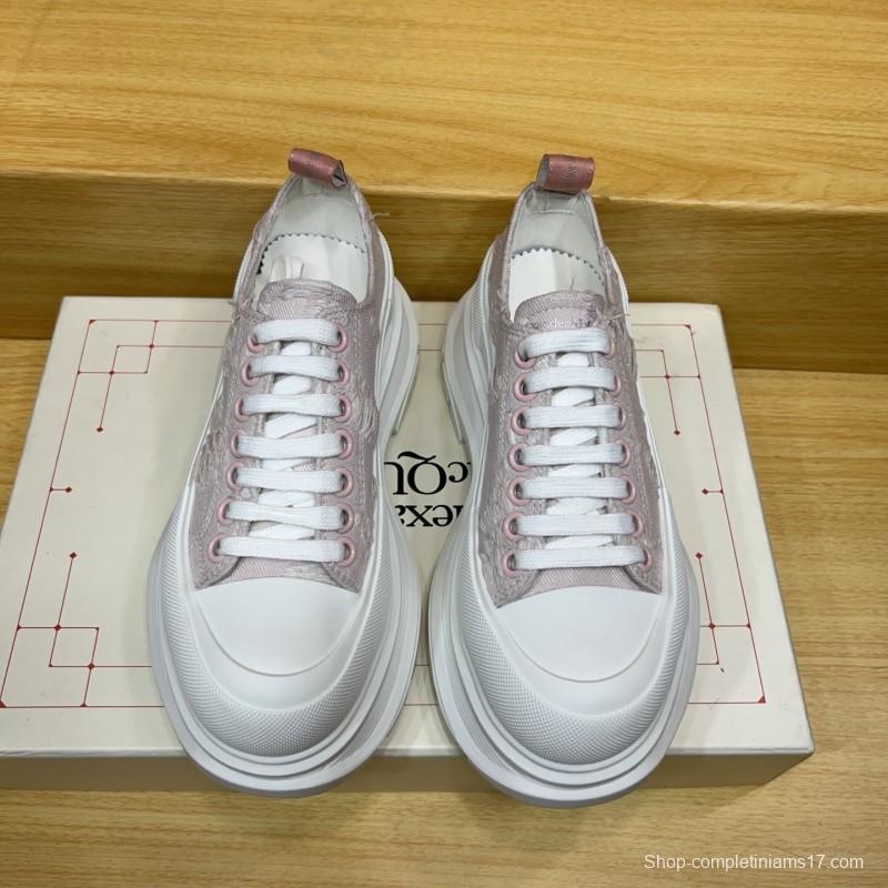 Alexander McQueen Spring Summer 2025 Blue Woven Platform Sneakers - AS00300