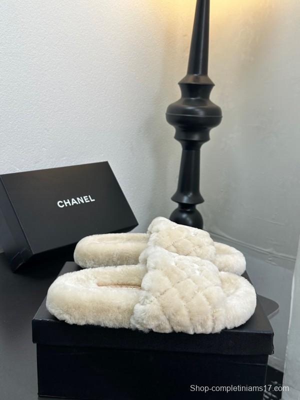 Chanel 2025 SS Classic Fluffy Slippers - LY00250