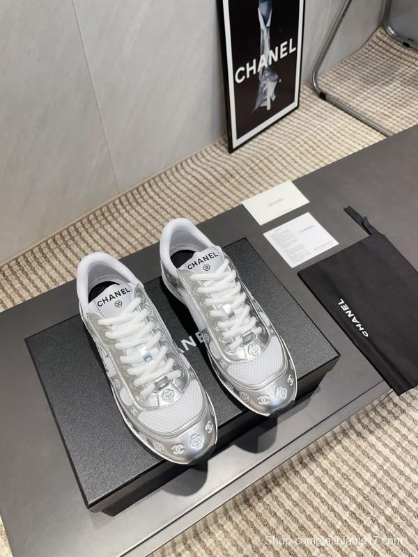 Chanel Silver Horn King II Casual Series Sports Shoes - KFY00330