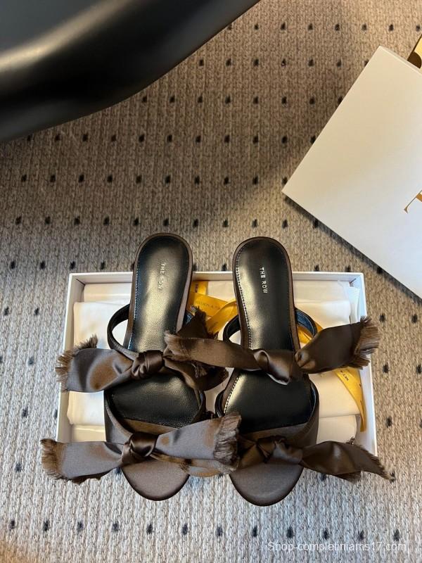 The Row 25ss Hand-Woven Bow Slippers - KFY00280