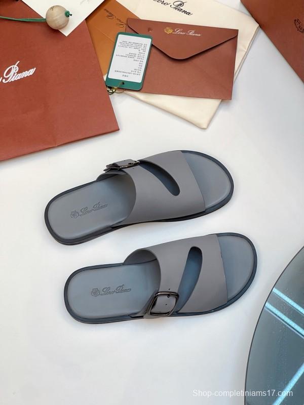 Loro Piana 2025 SS Men's Spring Summer Slippers with High-Quality Stitching and Comfortable Sole - AS00250