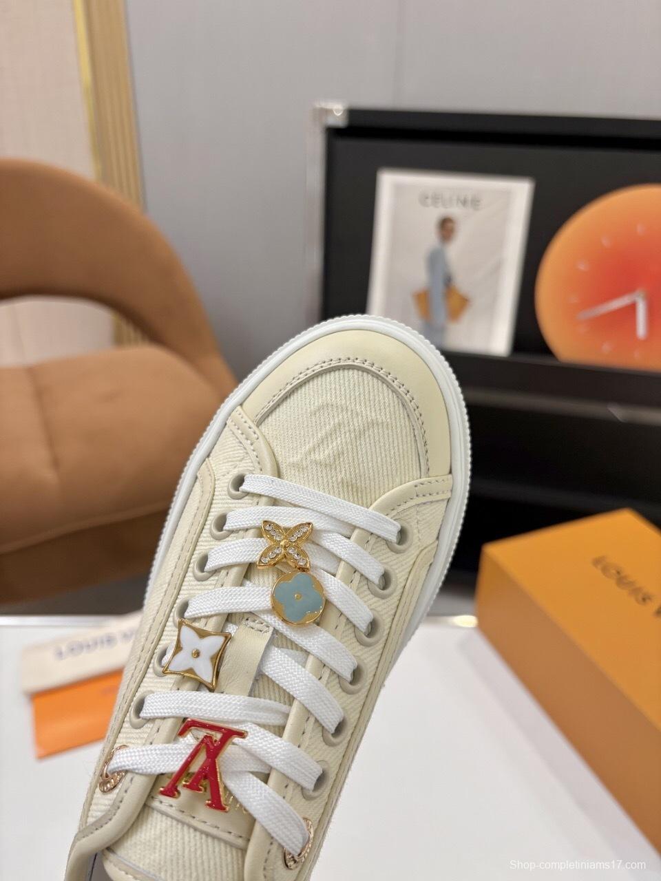 Louis Vuitton Lagoon Series Thick Sole Denim Monogram Skate Sneakers - AS00300