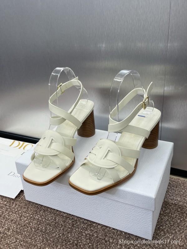 Dior D-Club Spring Summer New Jelly Color Hollow Layered Cross Strap High Heel Women Shoes - KFY00290