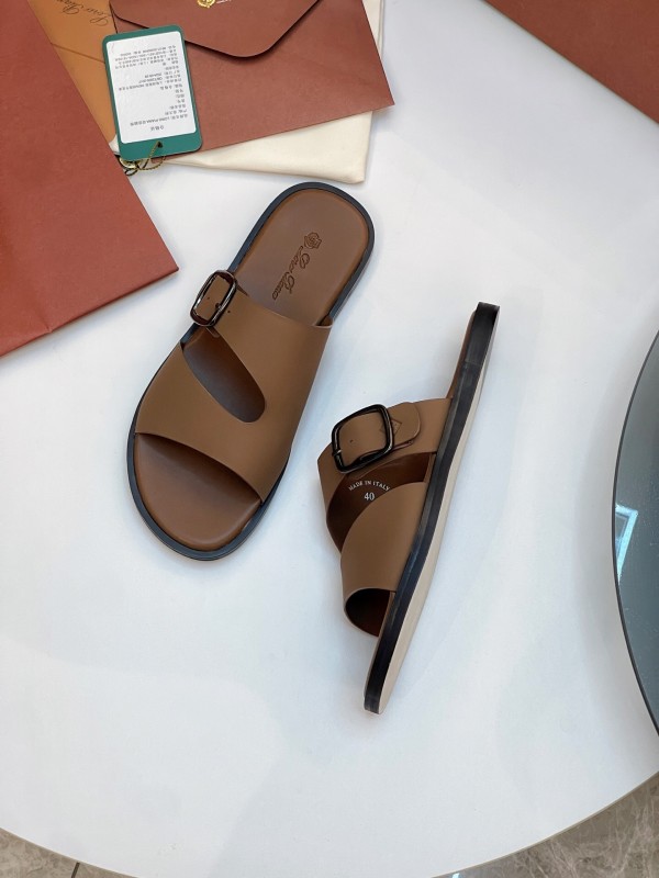 Loro Piana 2025 SS Men's Spring Summer Slippers with High-Quality Stitching and Comfortable Sole - AS00250