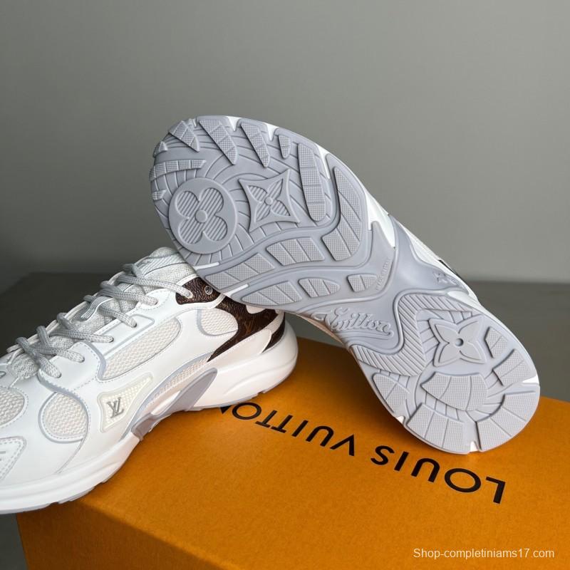 L v Olympia Round Toe Lace-Up Low Top Casual Lifestyle Shoes - YC