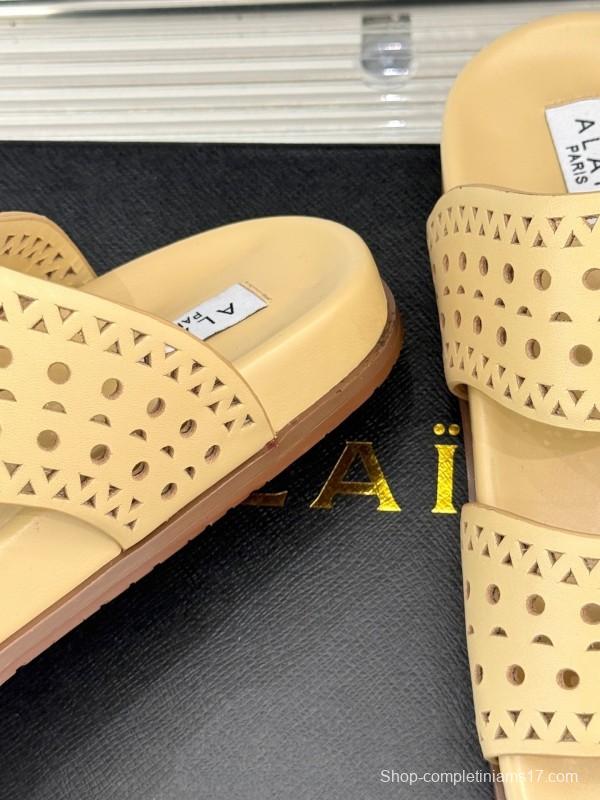 Alaia Spring Summer 2025 Laser Cutout Casual Sandals - KFY00260