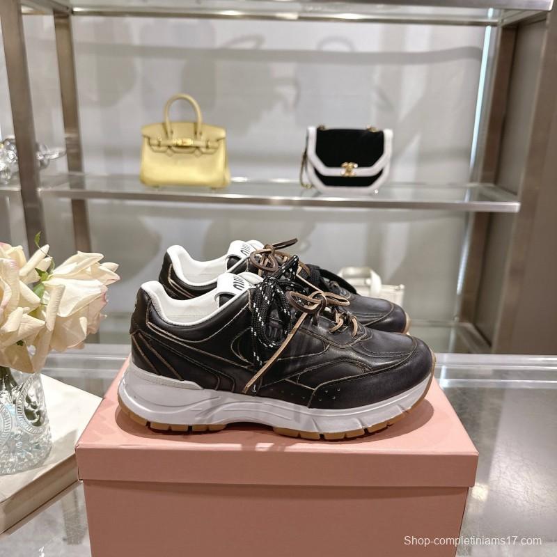 Miu Miu 2025 SS Dad Shoes Retro Style Athletic Sneakers - KFY00300/KFY00320