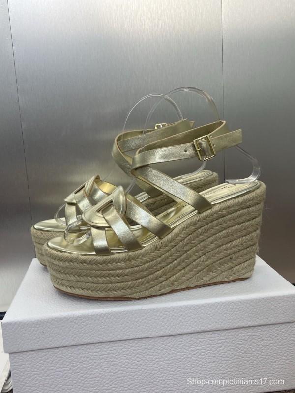 Dior D-Club Jelly Color Hollow Layered Cross Strap Platform High Heel Women Shoes - KFY00290