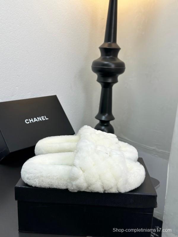 Chanel 2025SS Fashion Fur Slippers - LY00250