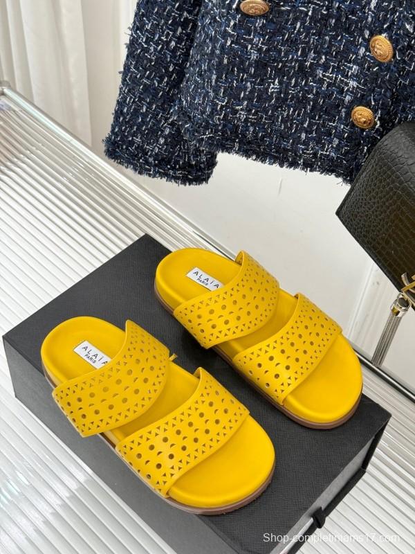 Alaia 2025 SS Hollow-Out Casual Sandals - KFY00260