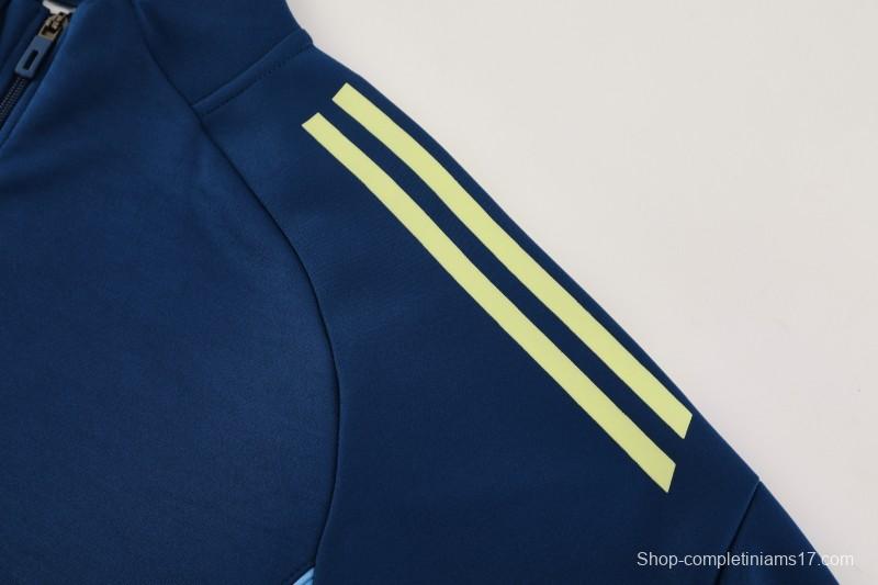 2025 Adidas Azure Blue Full Zipper Jacket+Long Pants