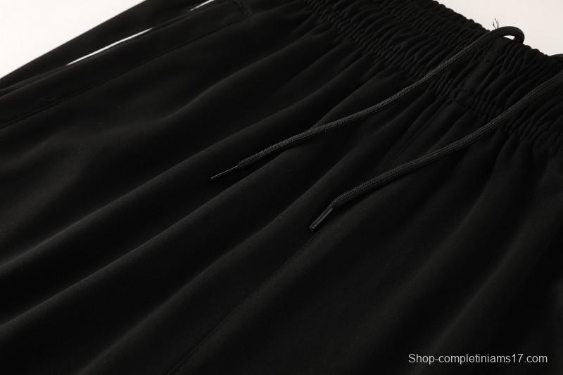 25/26  Adidas Black Full zipper Jacket Tracksuit+ long pants