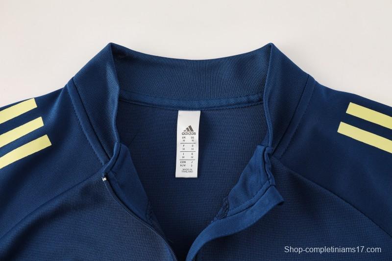 25/26  Adidas Navy Blue Full zipper Jacket Tracksuit+ long pants