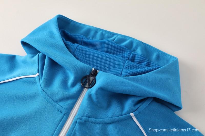 25/26  Napoli Sky Blue  Full zipper Jacket Tracksuit+ long pants