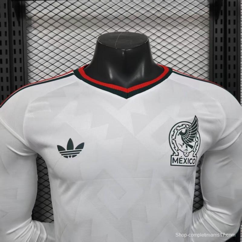 Player Version 2026 Mexico Away White Long Sleeve Jersey