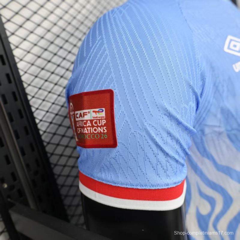 Player Version 2026 DR Congo Home Sky Blue Flame Jersey