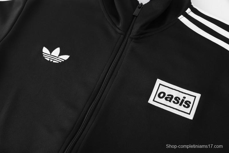 2026 Adidas Black Full Zipper Jacket + Long Pants