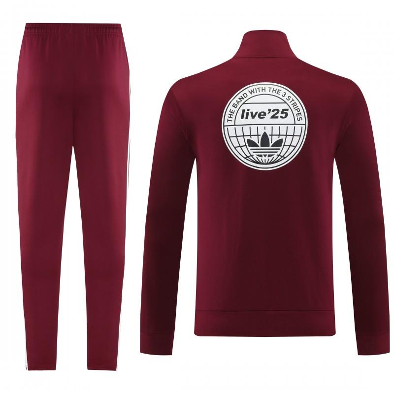 2026 Adidas x OASIS Wine Full Zipper Jacket + Long Pants