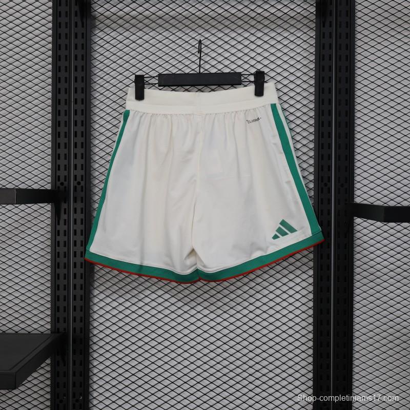 2026 Player Version Algeria White with Green Stripes Shorts