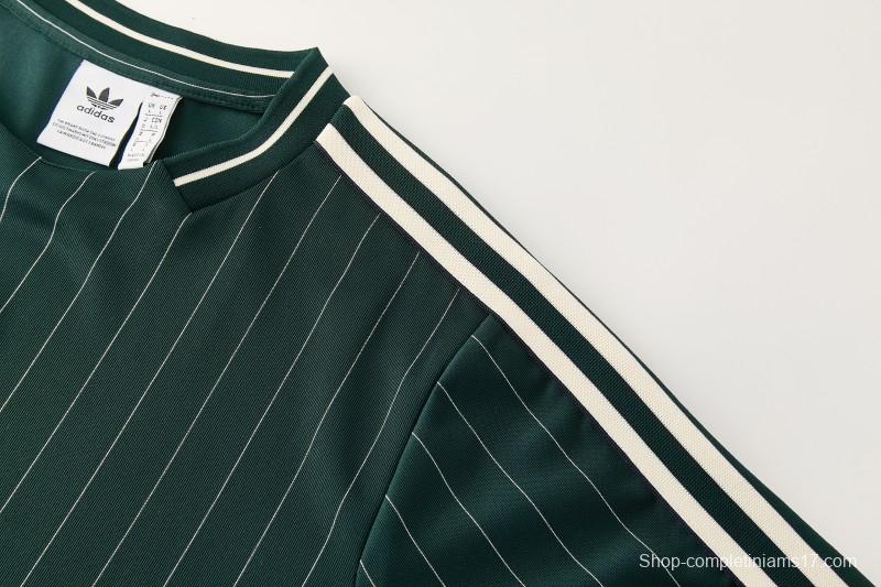 26/27 Juventus Navy Green Short Sleeve+Soccer Shorts