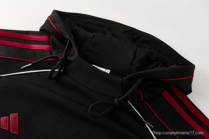 26/27 Liverpool  Black Full Zipper Hooded Jacket Tracksuit + Long Pants