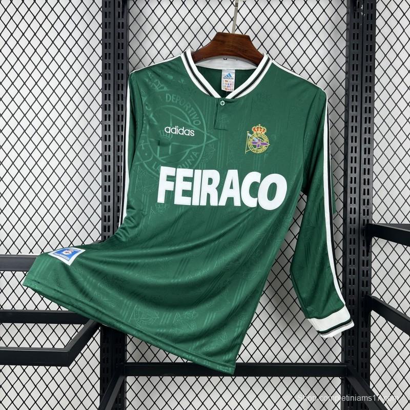 1999/00 Retro Deportivo De La Coruna Away Long Sleeves Jersey