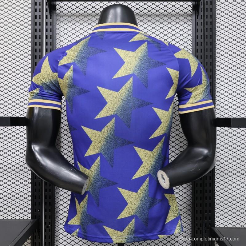 Player Version 2026  Argentina AFA Adidas Special Edition Royal Blue Gold Star Print Champions Jersey