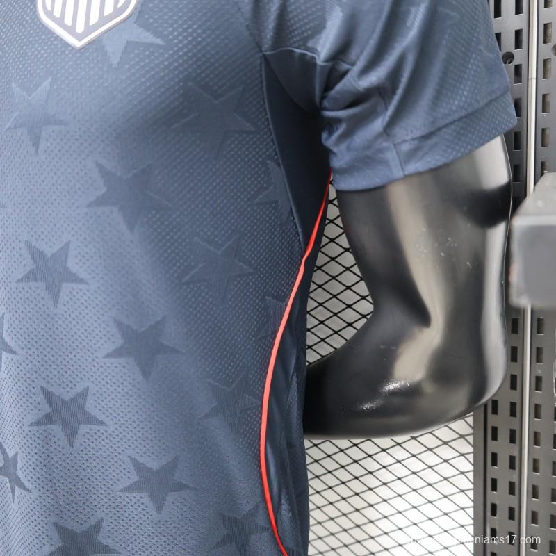 Player Version 2026 USA Navy Blue with All-Over Star Pattern Away Jersey