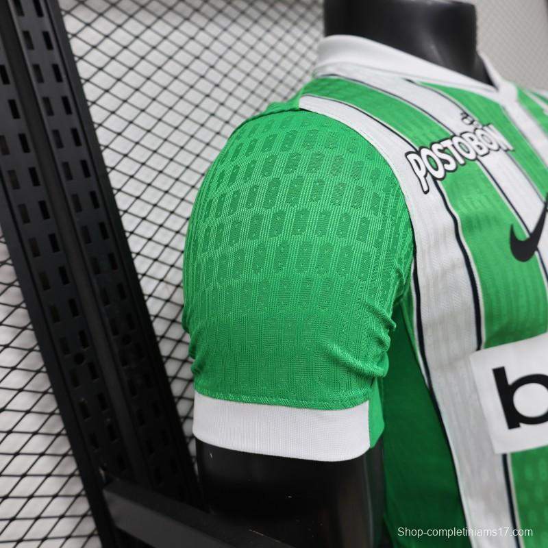 Player Version 26/27 Atlético Nacional Green & White with Vertical Stripe Home Jersey