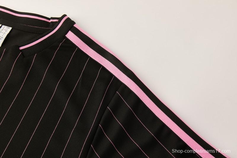 2026/27 Inter Miami CF Black Pinstripe Short Sleeve+Soccer Shorts