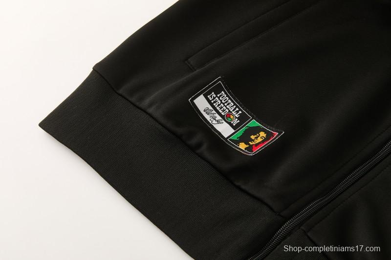 2026/27 Jamaica  Black  Full Zipper Jacket Tracksuit + Long Pants