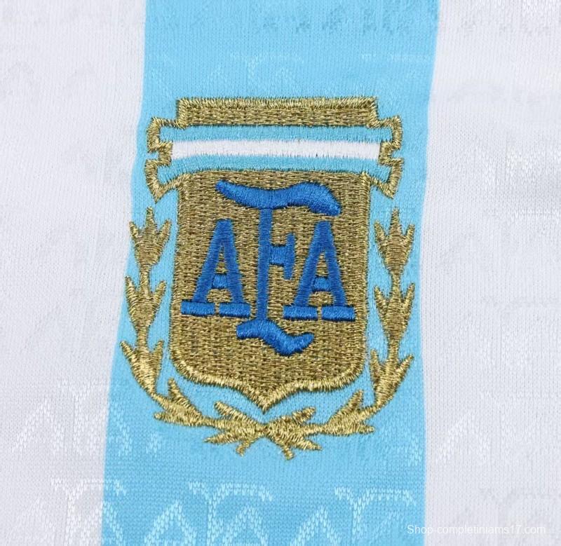 Retro Kids 1994 Argentina Home Jersey