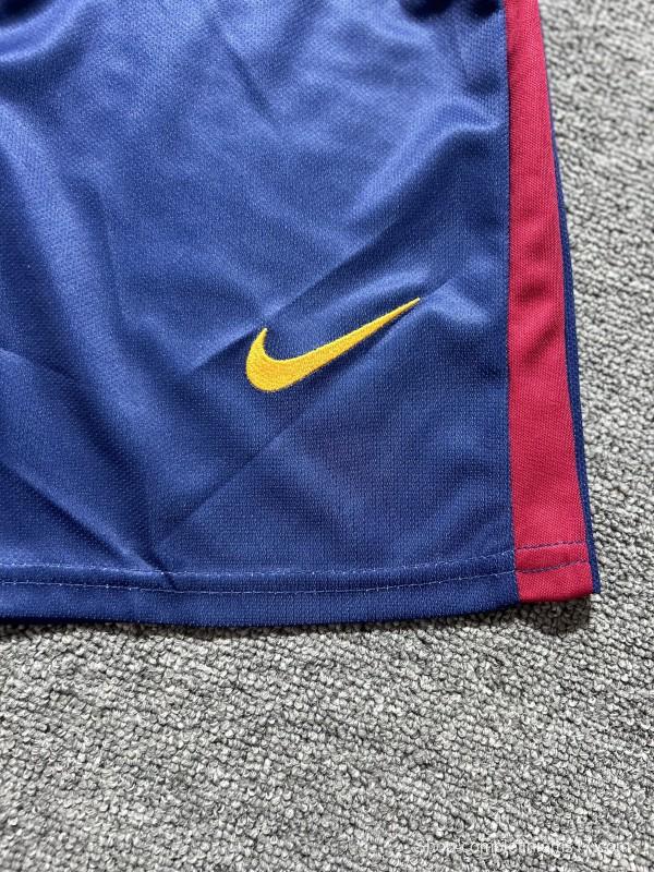Retro Kids 08/09 Barcelona Home Champions Long Sleeve Jersey