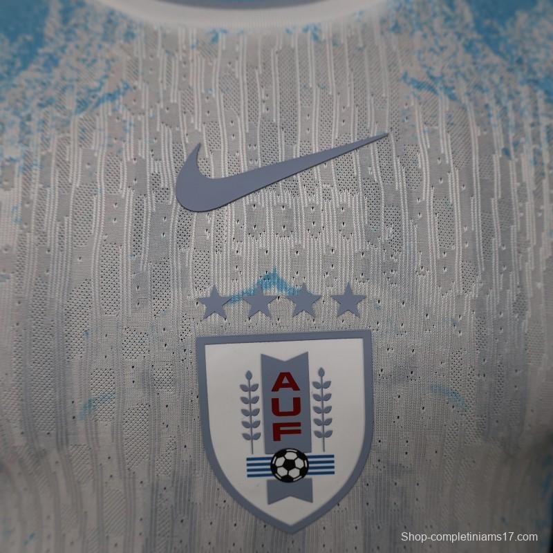 Player Version 2026 Uruguay Away Special Edition White  Jersey