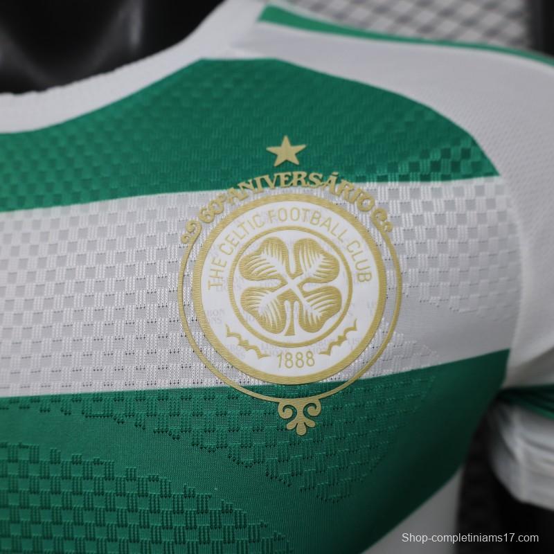 Player Version 26/27 Celtic Green & White Hooped Home Jersey