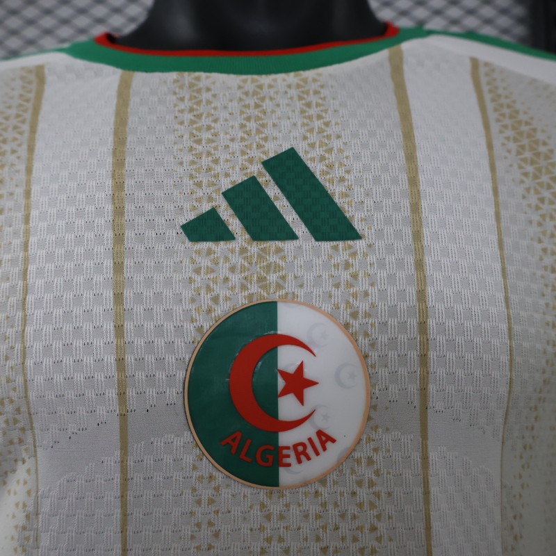 Player Version 2026 Algeria Away White Long Sleeve Jersey