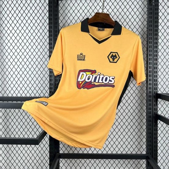 2003/04 Retro Wolverhampton Wanderers Home Gold with Black Trim Jersey