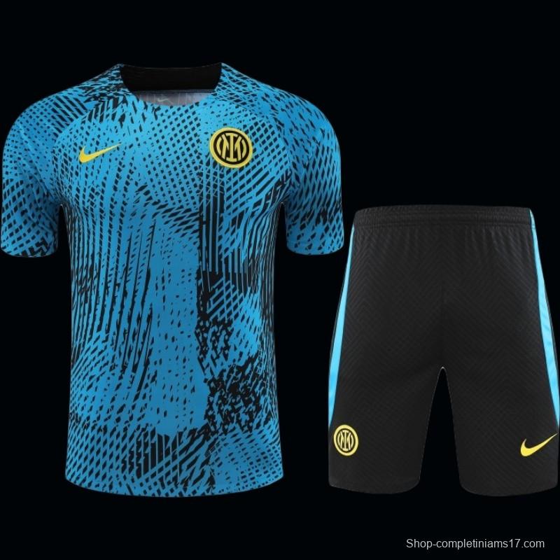 23-24 Inter Milan Blue Short Sleeve+Shorts