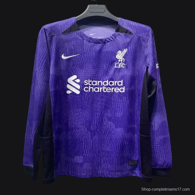 23/24 Liverpool Long Sleeve Third Purple Jersey