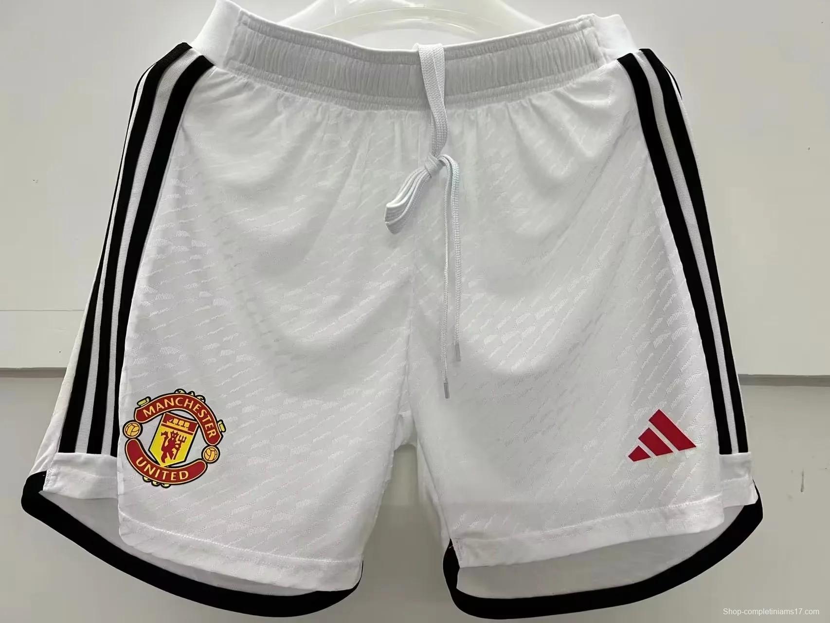 23/24 Manchester United Away White Shorts