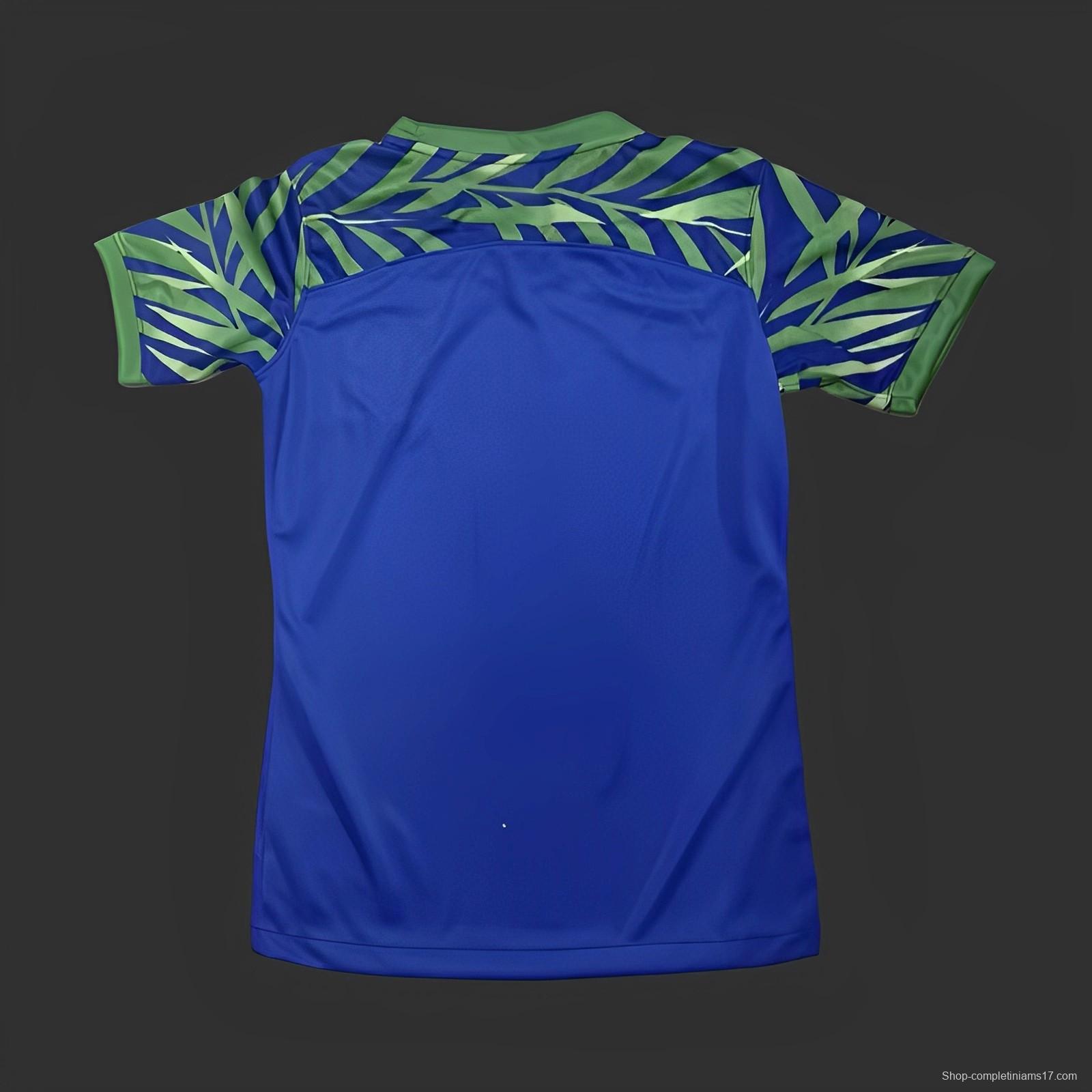 2023 Women Brazil Away Blue Jersey