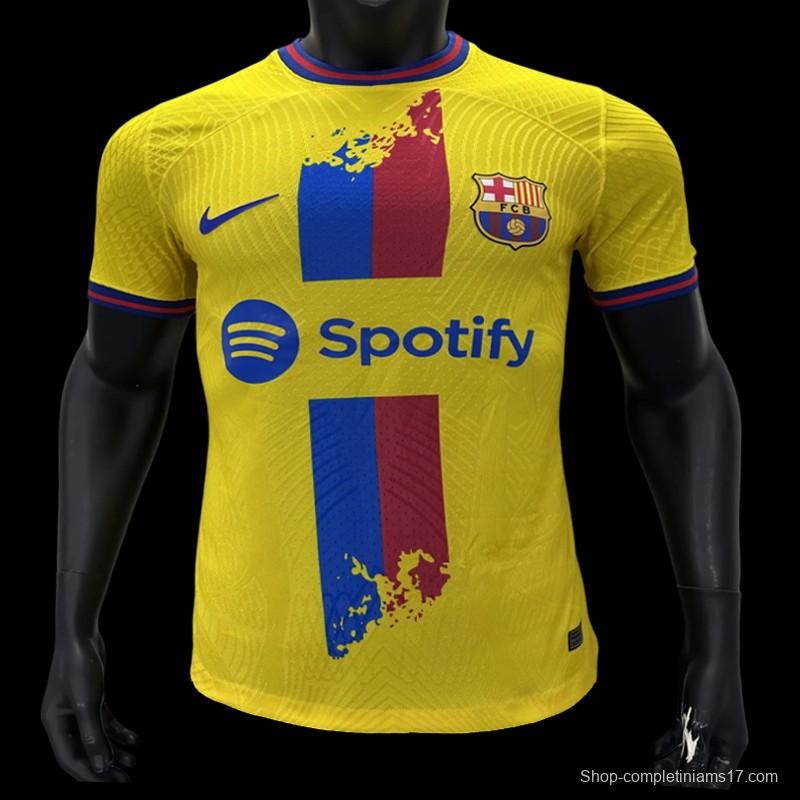 Player Version 23/24 Barcelona Yellow Training Jersey