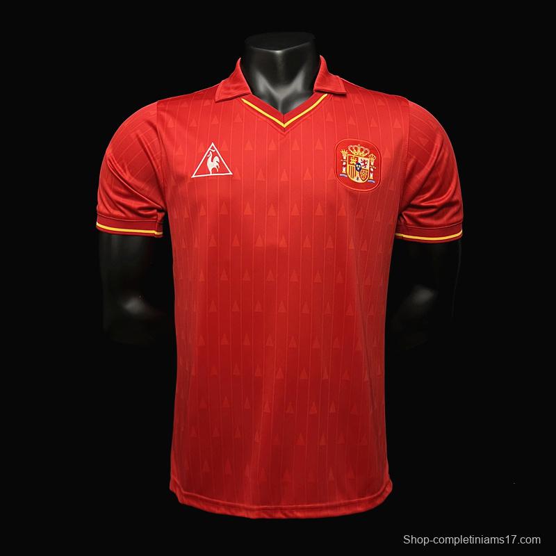 Retro 1988-91 Spain Home  Jersey