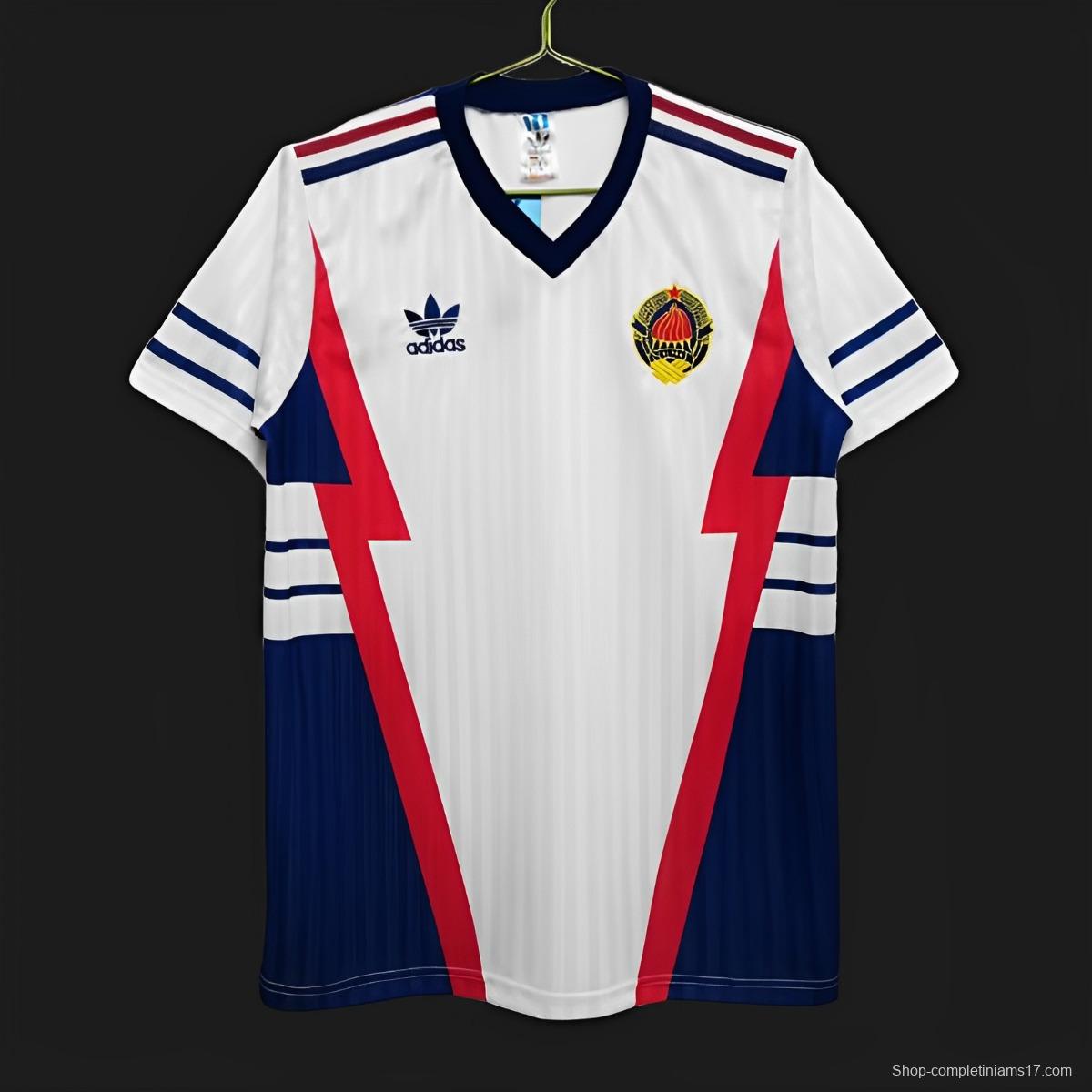 Retro 1990 Yugoslavia Away Soccer Jersey