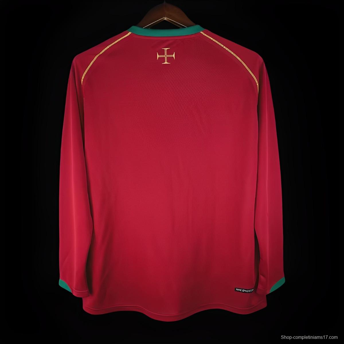 Retro 2006 Portugal Home Long Sleeve Jersey