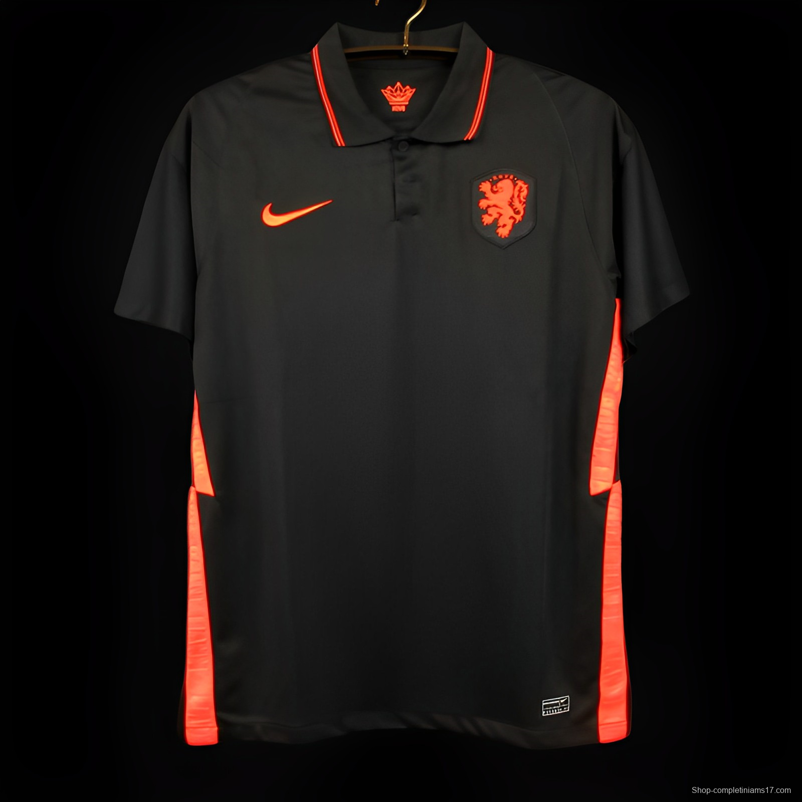 Retro 2020 Netherlands Away Black Jersey