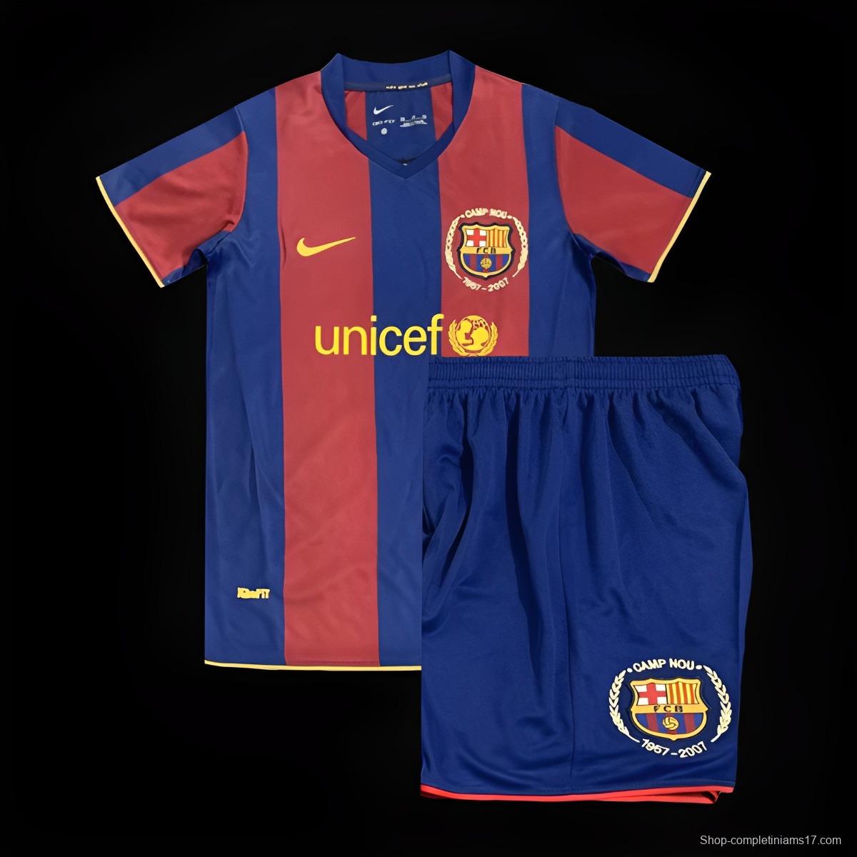 Retro Kids 07/08 Barcelona Home Jersey