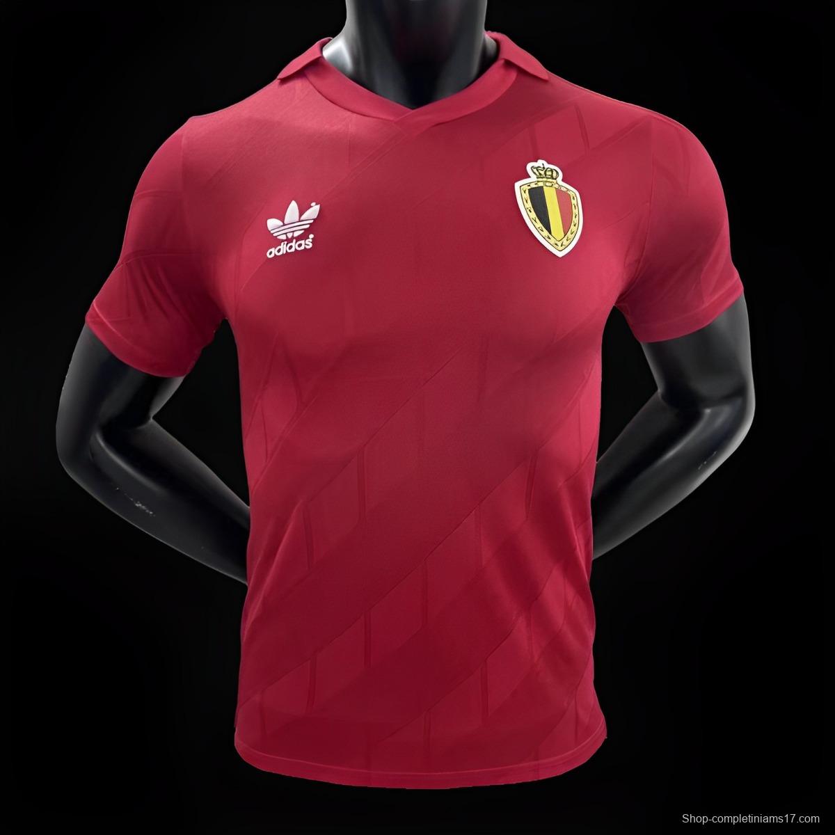 Player Version 1986 Retro Belgium Home Jersey