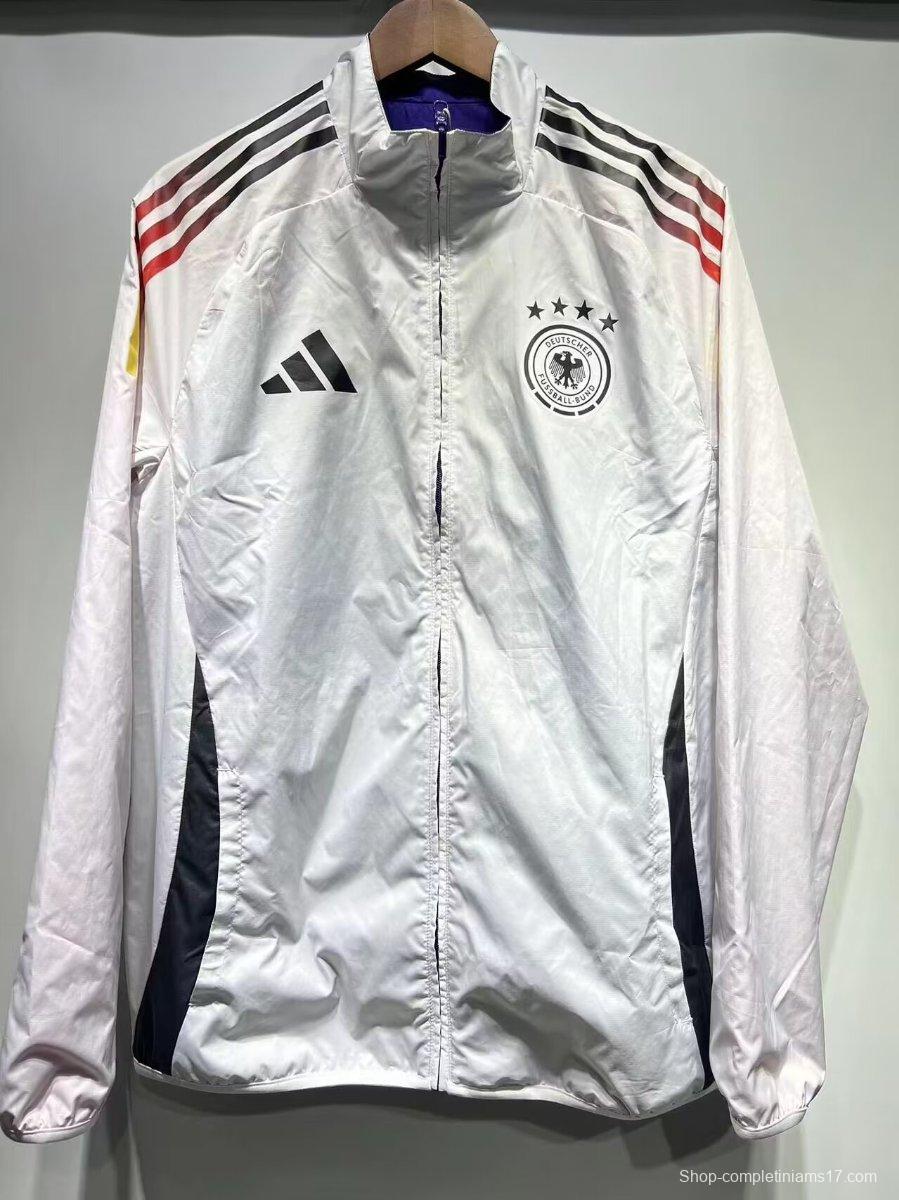 2024 Germany White/Purple Reversible Windbreaker