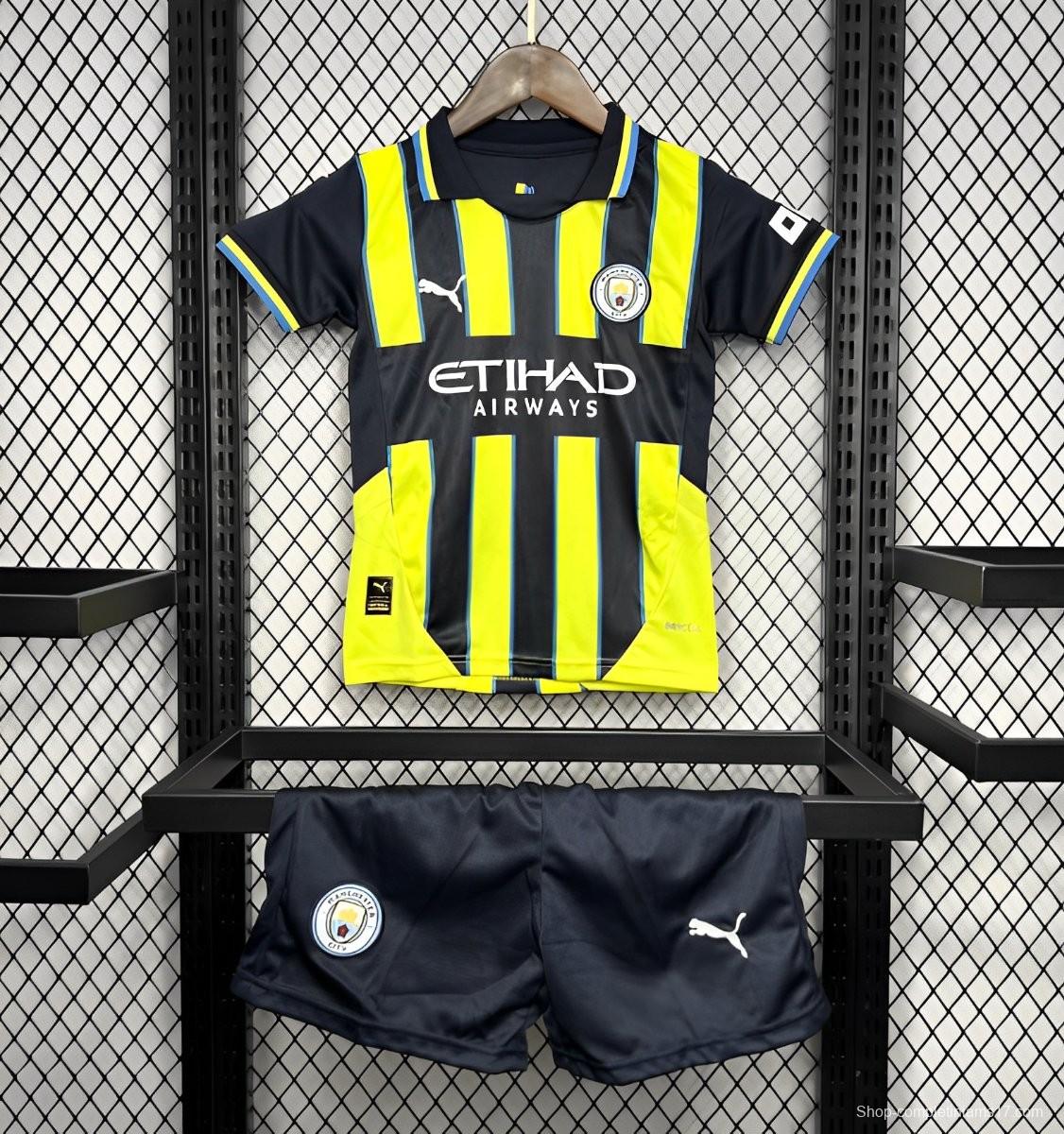 24/25 Kids Manchester City Away Jersey